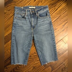 Levi's High Rise Cutoff Denim Bermuda Shorts Size 27
